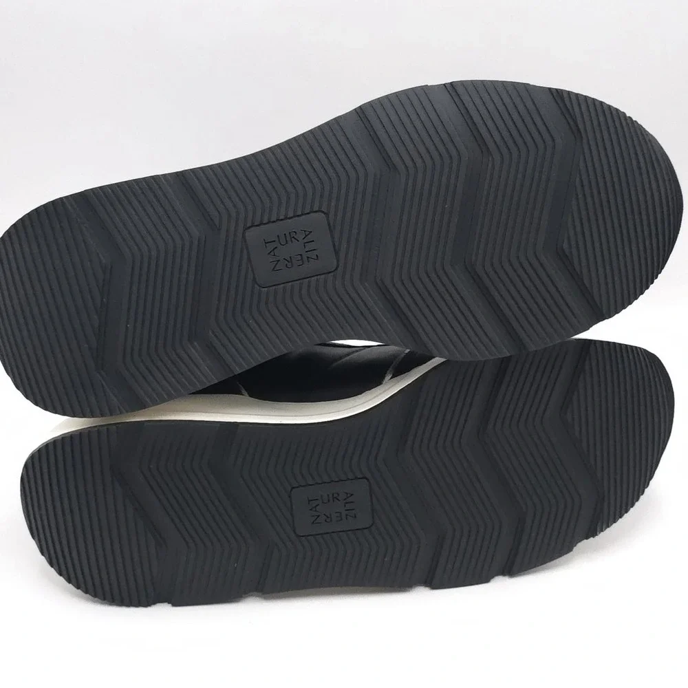 NATURALIZER New Blossom Black LEATHER Sneakers Men's 12M Comfort‎ Casual Shoes